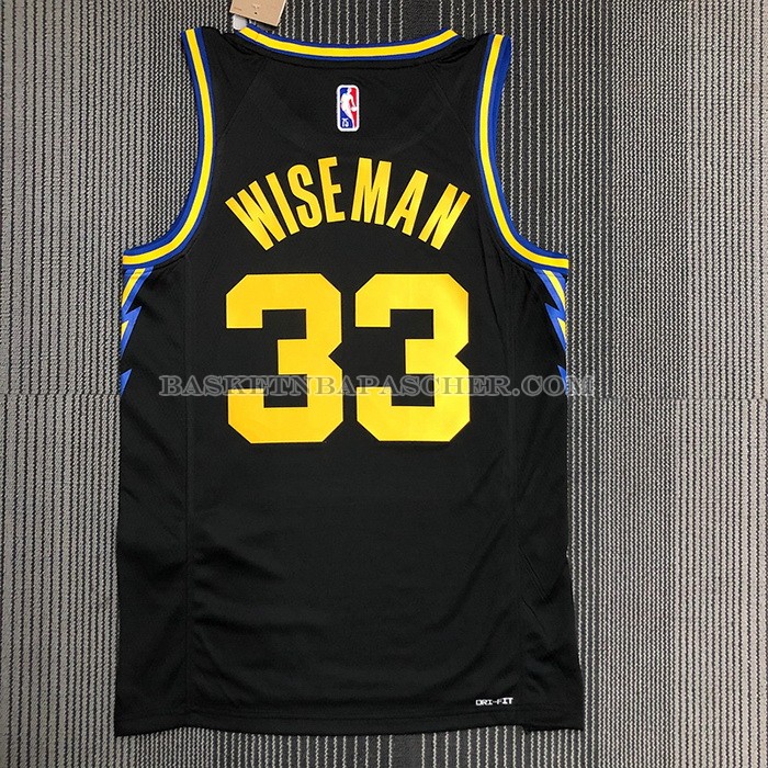 Maillot Golden State Warriors James Wiseman NO 33 Ville 2021-22 Noir
